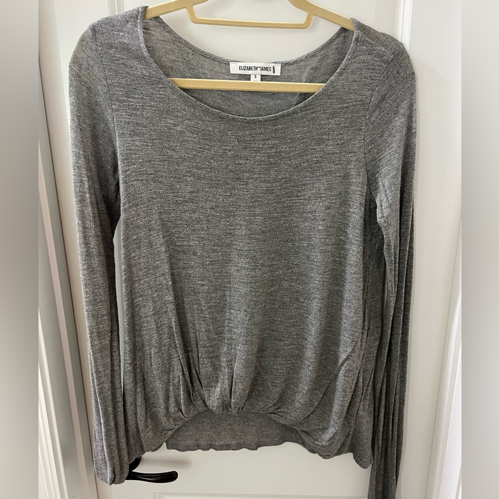 Grey lightweight shirt with ruching